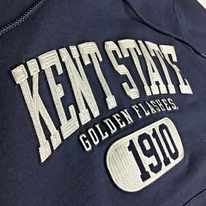 Champion Kent State Golden‎ Flashes Hoodie Navy Blue Small Pullover Sweatshirt
